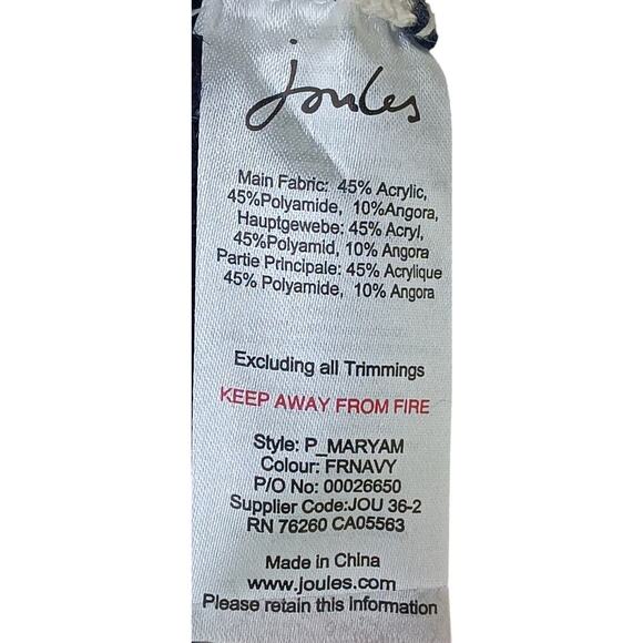 New with Tags Joules Knitwear Stripe Sweater Size 4 Red/Navy/White Angora Blend - Picture 13 of 14